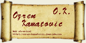 Ozren Kamatović vizit kartica